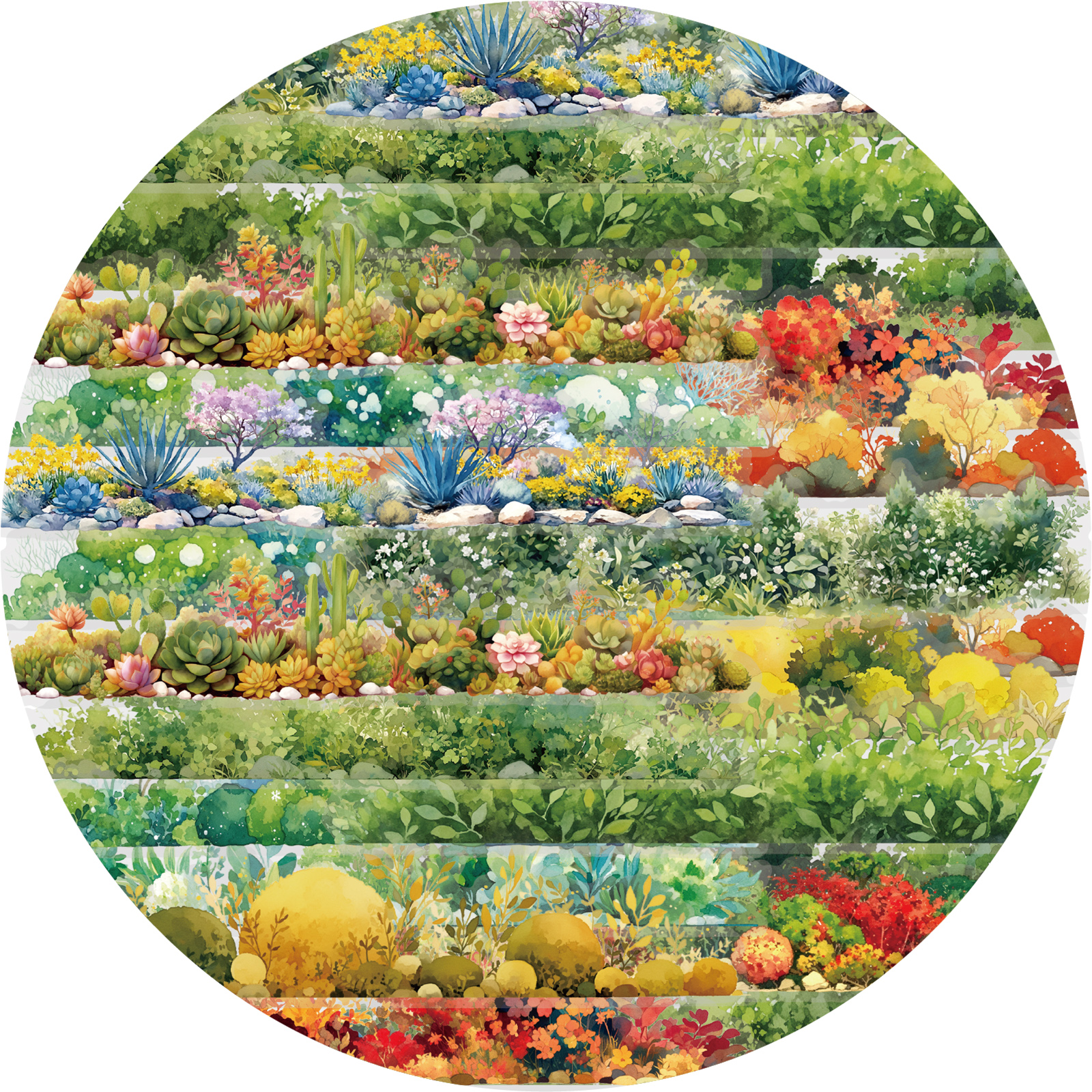 Korean Lifestyle Aesthetic - Etori Life 15Pcs Colorful Plant Border