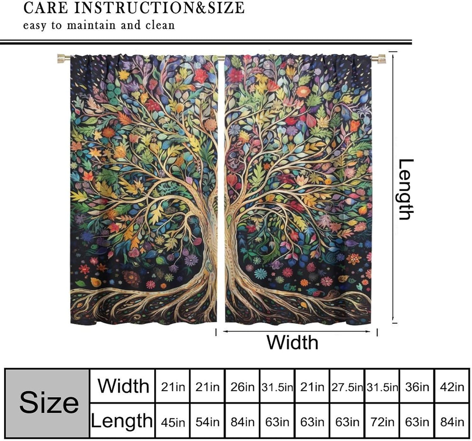 Tree of Life Curtains, Fantasy – Modern Korean Lifestyle recenzja i cena