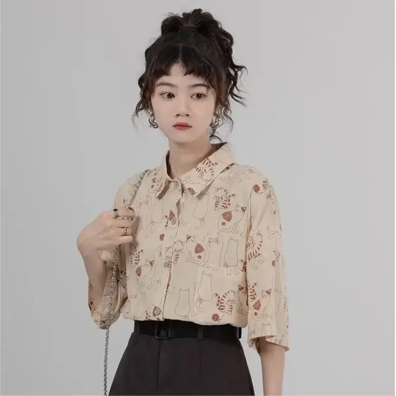 Shirts Women Corduroy Patch Po – Korean Lifestyle Student recenzja i cena