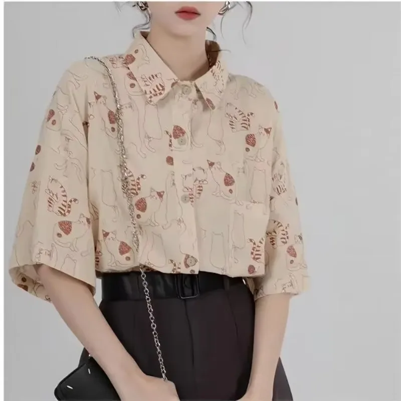Shirts Women Corduroy Patch Po – Korean Lifestyle Student recenzja i cena