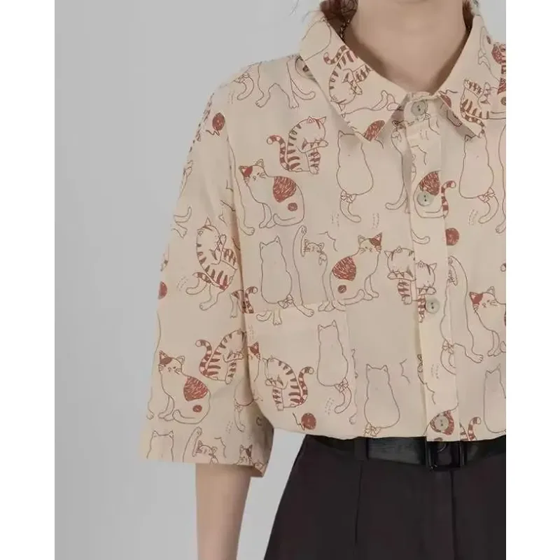 Shirts Women Corduroy Patch Po – Korean Lifestyle Student recenzja i cena