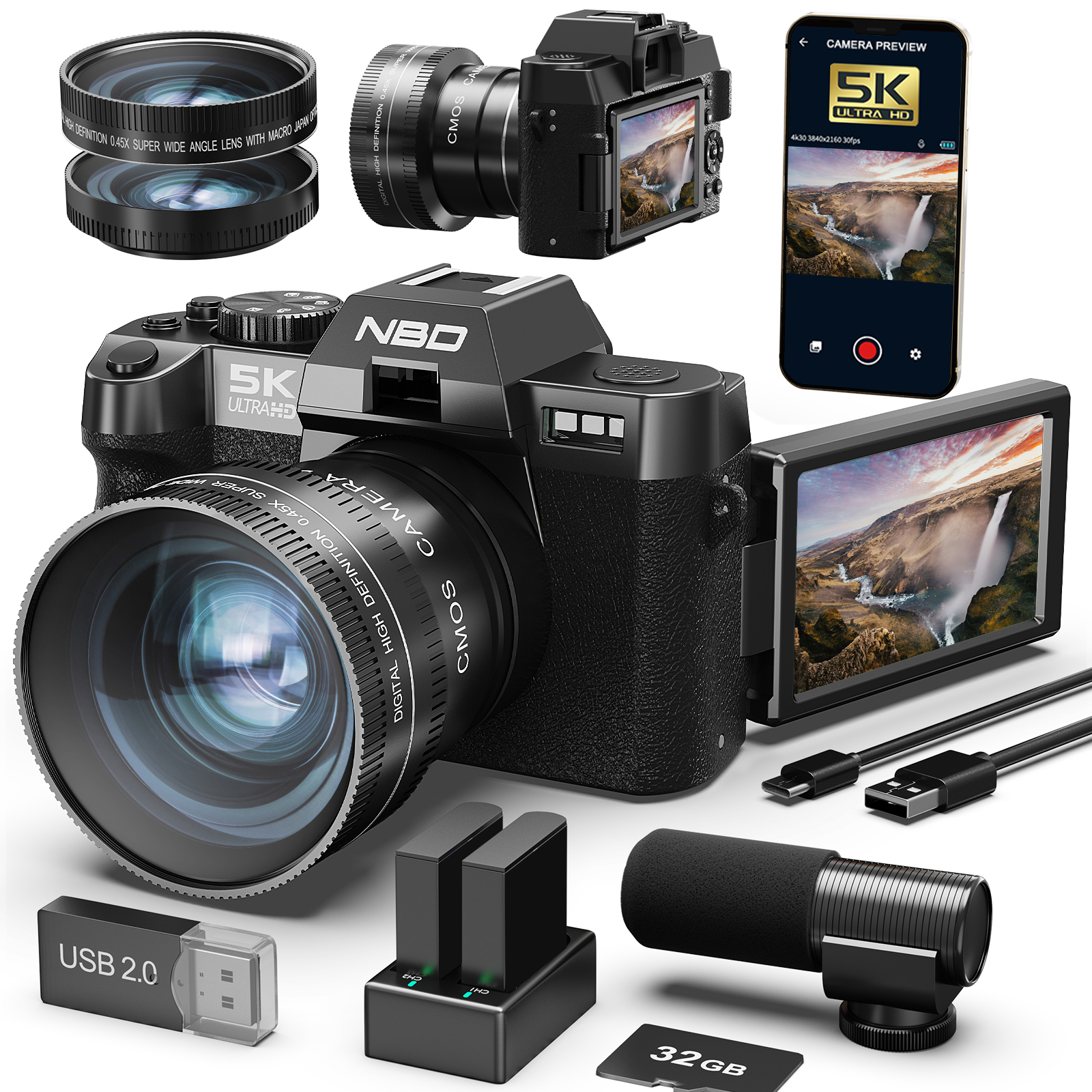 NBD 48MP&4K Digital Cameras fo – Korean Lifestyle Video recenzja i cena