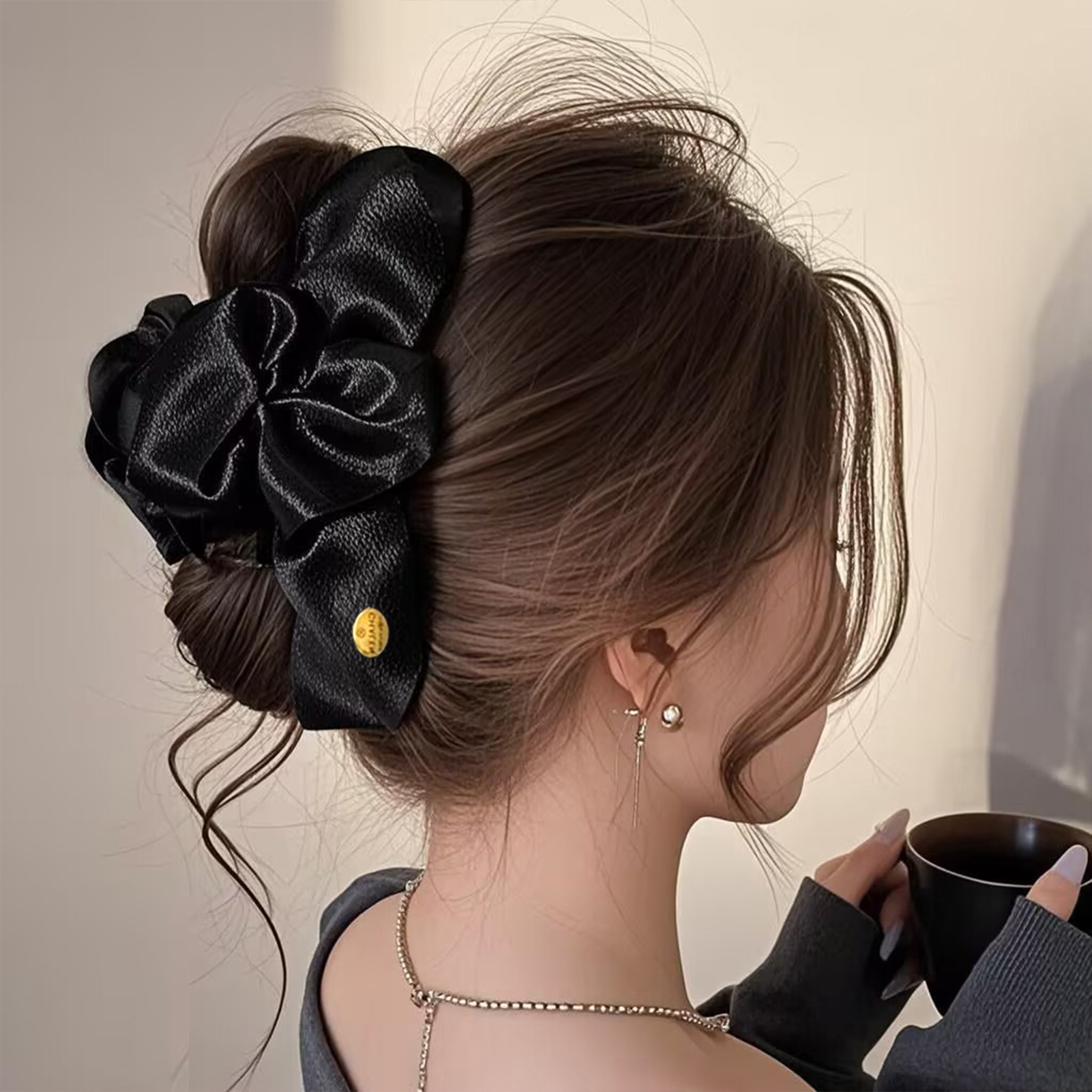 Large Satin Hair Claw Korean S – Korean Daily Lifestyle recenzja i cena