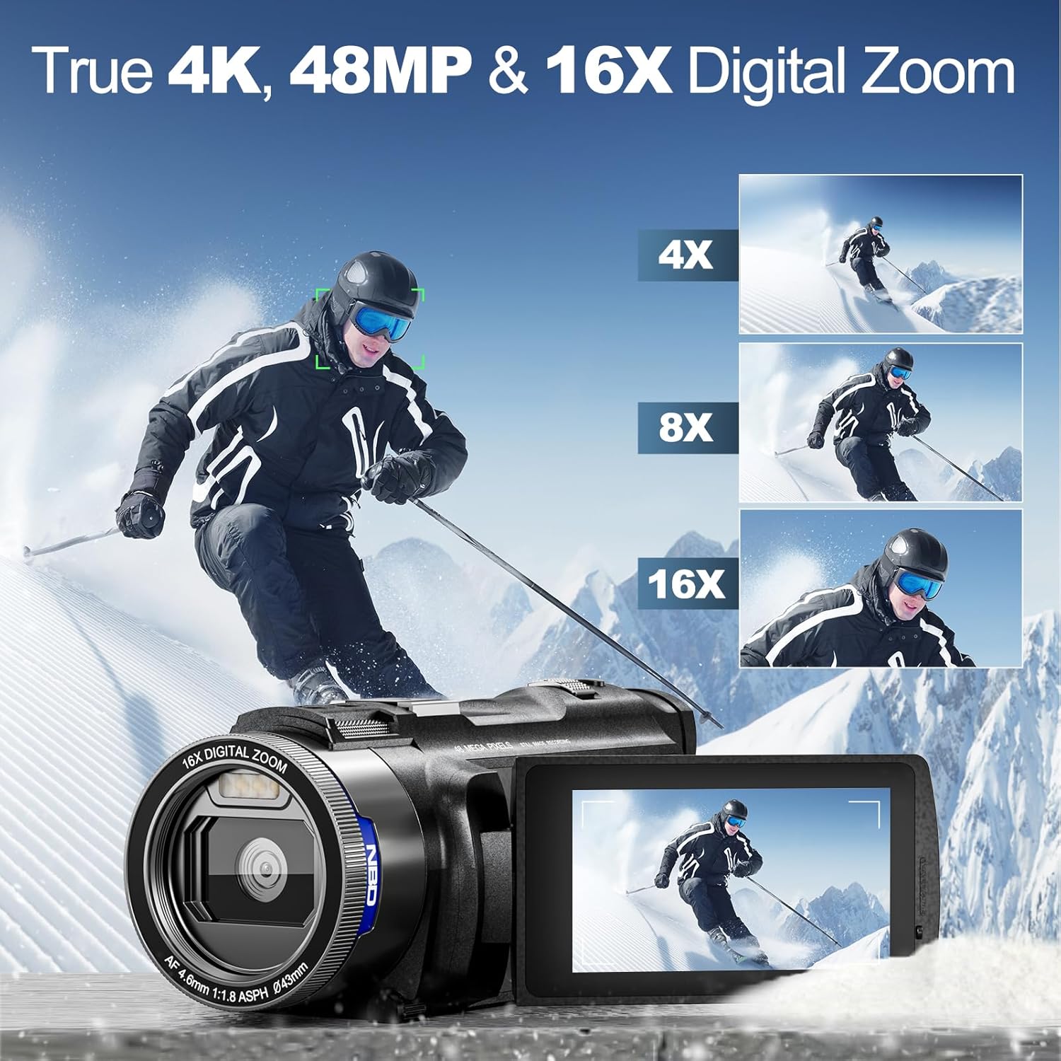 NBD 4K HD&48MP Camcorder Video – Korean Lifestyle Video recenzja i cena