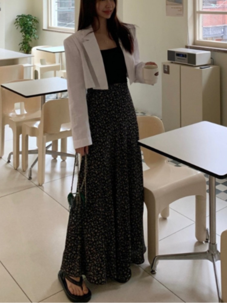 Floral Print Half-length Skirt – Korean Daily Lifestyle recenzja i cena