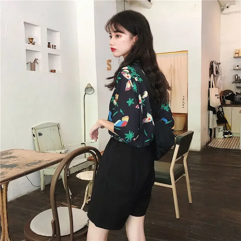 Shirts Women Corduroy Patch Po – Korean Lifestyle Student recenzja i cena